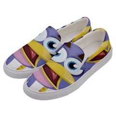 Bird Violet Beak Feather Fun Men s Canvas Slip Ons by Sapixe