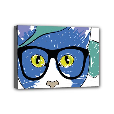 Drawing Cat Pet Feline Pencil Mini Canvas 7  X 5  by Sapixe