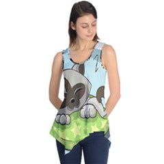 Kitten Kitty Cat Sleeping Sleep Sleeveless Tunic by Sapixe