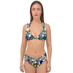 Graffiti Wall Cartoon Style Art Double Strap Halter Bikini Set by flipstylezfashionsLLC
