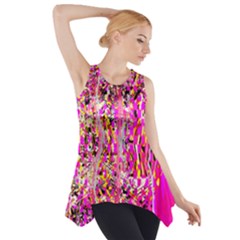 Hot Pink Mess Snakeskin Inspired  Side Drop Tank Tunic by flipstylezfashionsLLC
