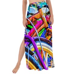 Colorful Bicycles In A Row Maxi Chiffon Tie-up Sarong by FunnyCow