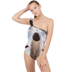Legend Of The Sky Frilly One Shoulder Swimsuit by FunnyCow