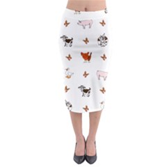 Farm Animals Midi Pencil Skirt by IIPhotographyAndDesigns