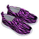 Zebra Stripes Pattern Trend Colors Black Pink Velcro Strap Shoes View3
