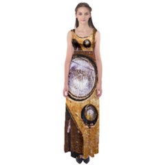 Vintage Off Roader Car Headlight Empire Waist Maxi Dress by FunnyCow