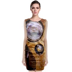 Vintage Off Roader Car Headlight Classic Sleeveless Midi Dress by FunnyCow