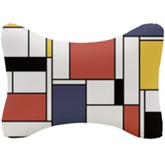 Neoplasticism Abstract Art Seat Head Rest Cushion by FunnyCow