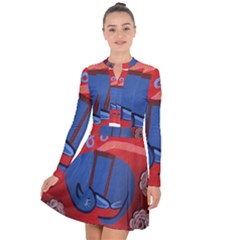 My Dog Sleeping Long Sleeve Panel Dress by snowwhitegirl