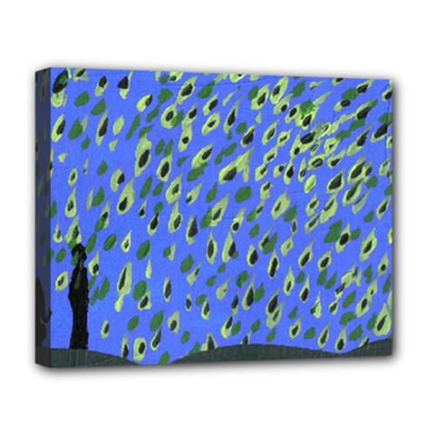 Raining Leaves Deluxe Canvas 20  X 16   by snowwhitegirl
