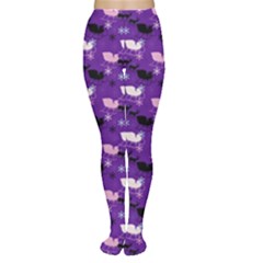 Snow Sleigh Deer Purple Women s Tights by snowwhitegirl