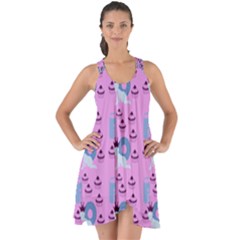 Punk Baby Pink Show Some Back Chiffon Dress by snowwhitegirl