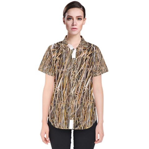 Dry Hay Texture Women s Short Sleeve Shirt by FunnyCow