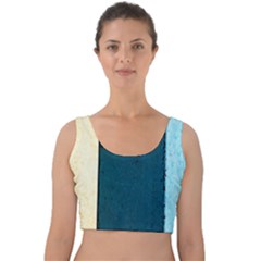 Flat Angle Velvet Crop Top by FunnyCow