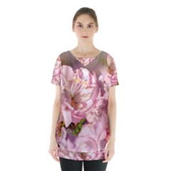 Beautiful Flowering Almond Skirt Hem Sports Top by FunnyCow