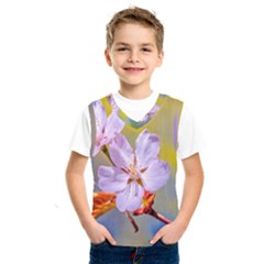 Sakura Flowers On Yellow Kids  Sportswear by FunnyCow