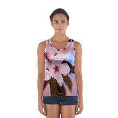 Three Sakura Flowers Sport Tank Top  by FunnyCow