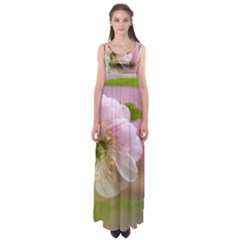 Single Almond Flower Empire Waist Maxi Dress by FunnyCow