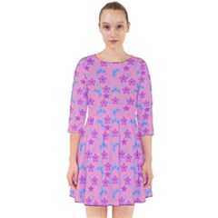 Pink Star Blue Hats Smock Dress by snowwhitegirl