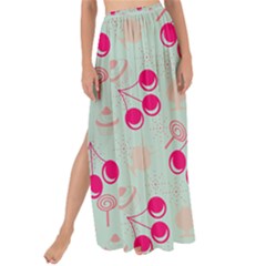 Bubblegum Cherry Maxi Chiffon Tie-up Sarong by snowwhitegirl