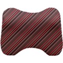 Brownish Diagonal Lines Head Support Cushion View1