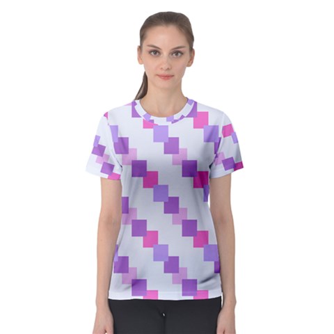 Geometric Squares Women s Sport Mesh Tee by snowwhitegirl