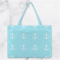 Aqua Anchor Zipper Medium Tote Bag by snowwhitegirl