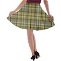 Yellow Plaid A-line Skater Skirt View2