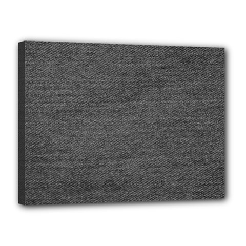 Black Denim Canvas 16  X 12  by snowwhitegirl