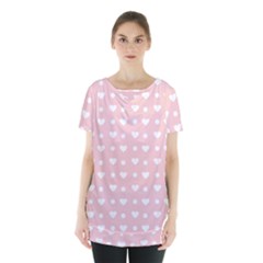 Hearts Dots Pink Skirt Hem Sports Top by snowwhitegirl