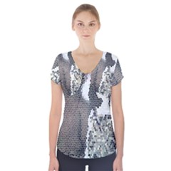 Dolls Stained  Glass Short Sleeve Front Detail Top by snowwhitegirl