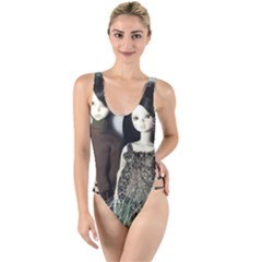 Dolls In The Grass High Leg Strappy Swimsuit by snowwhitegirl