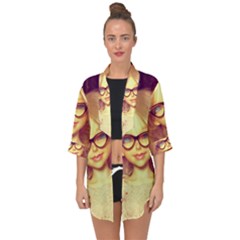 Girls With Glasses Open Front Chiffon Kimono by snowwhitegirl