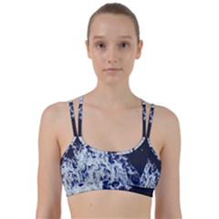 Blue Waves Sea Line Them Up Sports Bra by snowwhitegirl
