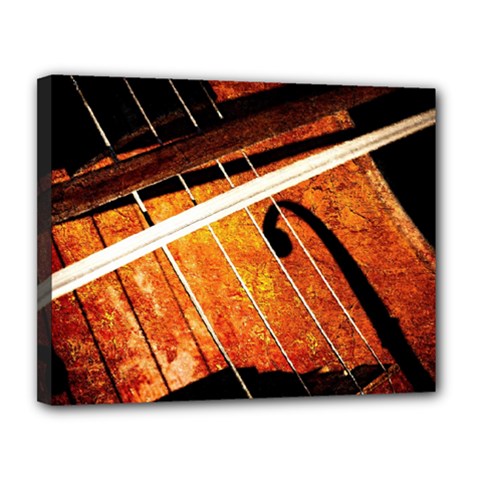 Cello Performs Classic Music Canvas 14  X 11  (stretched) by FunnyCow