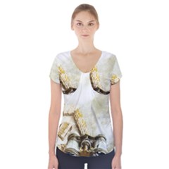 Background 1660942 1920 Short Sleeve Front Detail Top by vintage2030