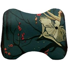 Girl And Flowers Head Support Cushion by vintage2030
