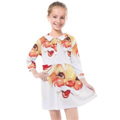 Santa Claus 1827265 1920 Kids  Quarter Sleeve Shirt Dress by vintage2030