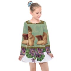 Angel 1332287 1920 Kids  Long Sleeve Dress by vintage2030