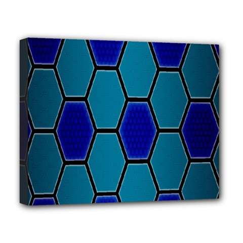 Hexagon Background Geometric Mosaic Deluxe Canvas 20  X 16  (stretched) by Sapixe