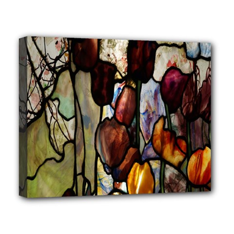 Tiffany Window Colorful Pattern Deluxe Canvas 20  X 16  (stretched) by Sapixe