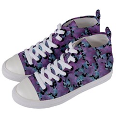Modern Abstract Texture Pattern Women s Mid-top Canvas Sneakers by dflcprints