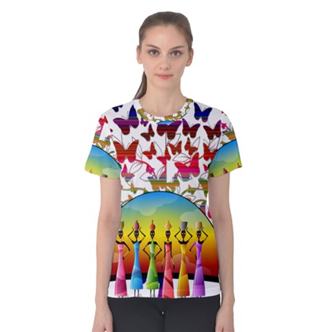 African Americn Art African American Women Women s Cotton Tee by AlteredStates