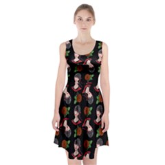 Vintage Flapper Woman Black Racerback Midi Dress by snowwhitegirl