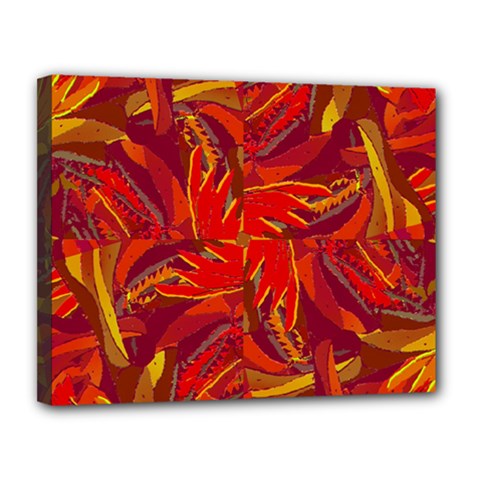 Colorful Abstract Ethnic Style Pattern Canvas 14  X 11  (stretched) by dflcprints