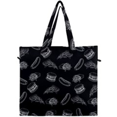 Fast Food Pattern Canvas Travel Bag by Valentinaart