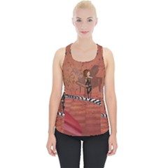 Cute Fairy Dancing On A Piano Piece Up Tank Top by FantasyWorld7