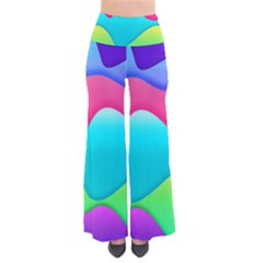Lines Curves Colors Geometric Lines So Vintage Palazzo Pants by Nexatart