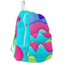 Lines Curves Colors Geometric Lines Foldable Lightweight Backpack View3