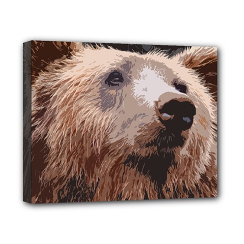 Bear Looking Canvas 10  X 8  (stretched) by snowwhitegirl